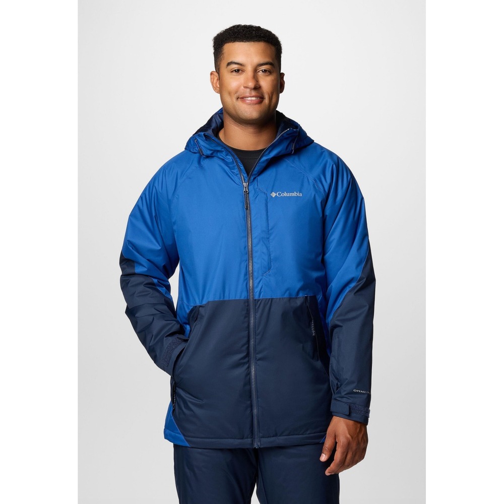 Columbia Snowy Summit Jacket Mens Small Blue Omni-Heat Waterproof